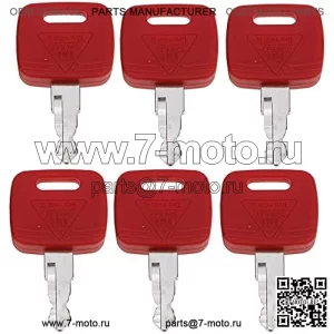 6X ключ зажигания для тяжелого оборудования RE183935 RE71557, совместимый с трактором John Deere