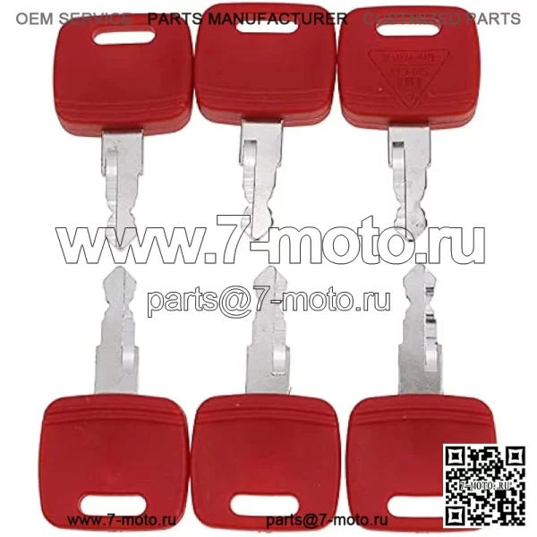 6X ключ зажигания для тяжелого оборудования RE183935 RE71557, совместимый с трактором John Deere - Image 2