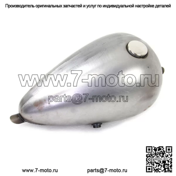 Необработанный бензобак Chopper Wasp Peanut емкостью 2,2 галлона с одинарной крышкой, кастрюля Harley Ironhead XS650 (для: Harley-Davidson)