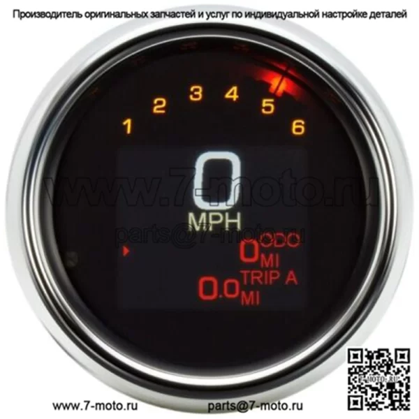 Цифровой спидометр Dakota MLX 3000 Chrome LED 3-3/8 дюймов 1994-03 Harley (Для: Harley-Davidson)