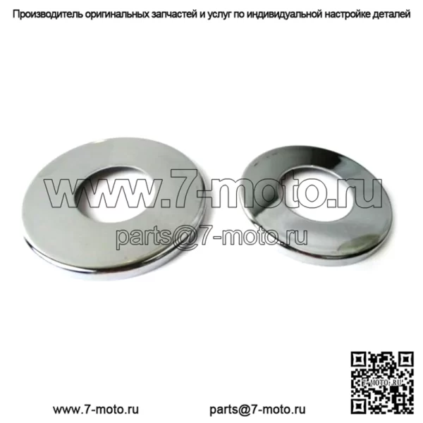 Хромированные пыльники верхнего и нижнего подшипника Harley Triple Tree 49-03 (для: Harley-Davidson)