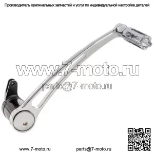 Тормозной рычаг  10 калибра, хромированный алюминий + колышек 1 дюйм Harley Touring Softail 00+ (для: Harley-Davidson)