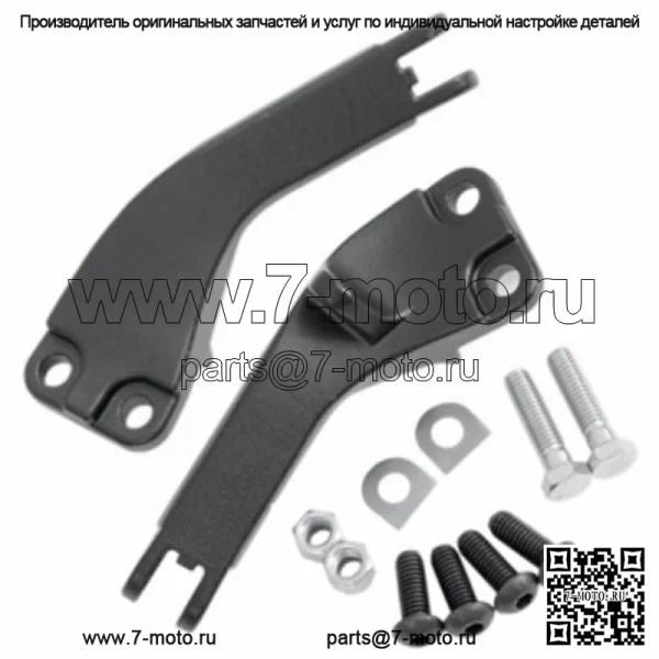 Пара кронштейнов крепления подножки заднего пассажира  Black Harley Dyna FXD (для: Harley-Davidson)