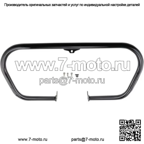 Защита рамы двигателя Cobra Black V Freeway 1 1/2" Harley Softail 18-20 (Для: Harley-Davidson)