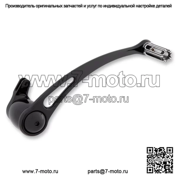 Тормозной рычаг  10 калибра, черный алюминий + колышек 1 дюйм Harley Touring Softail 00+ (для: Harley-Davidson)