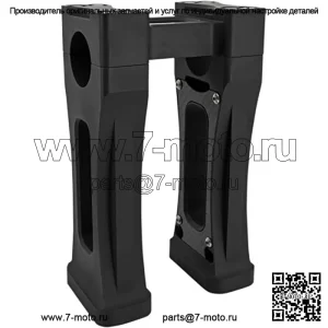 Зажим Trask Performance 7" Assault Risers, черный Harley 17+ Softail Fat Bob FXFB (Для: Harley-Davidson)