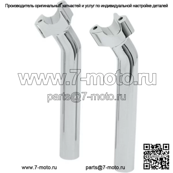 Хромированные рули Buffalo 9 дюймов, рули с откидными штифтами Harley Softail Dyna XL (для: Harley-Davidson)