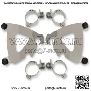 Комплект полированных креплений обтекателя Memphis Shades Road Warrior Harley Dyna Softail 06-17 (Для: Harley-Davidson)