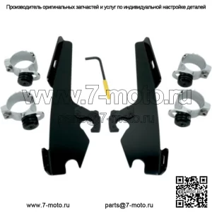Комплект крепления триггера-замка на лобовое стекло Memphis Shades Black Harley Dyna Softail 80-10 (Для: Harley-Davidson)