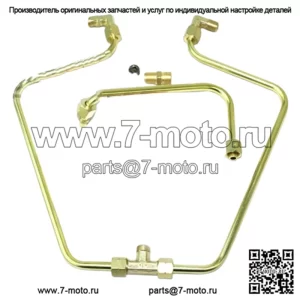 Old-Stf Brass Split Rocker Box Oil Hard Lines Harley Shovelhead Engines Cone Gen (Для: Harley-Davidson)
