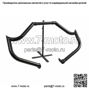 Bad Dad 975 Black Engine Crash Guard Bar Harley Touring Street Electra Glide 97+ (Для: Harley-Davidson)