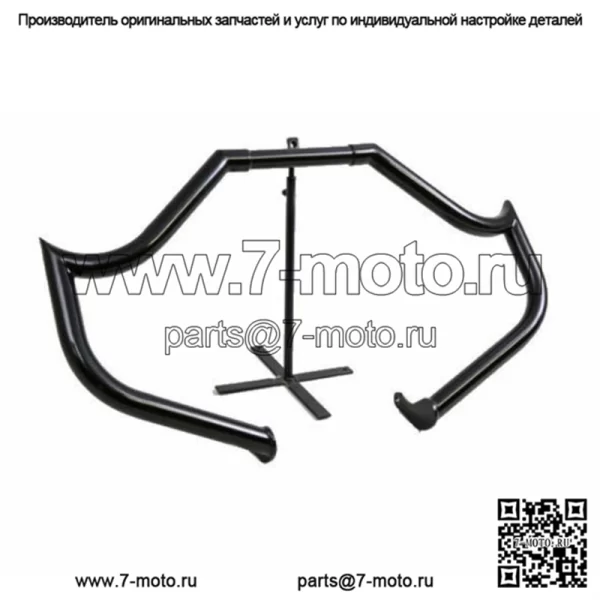 Bad Dad 975 Black Engine Crash Guard Bar Harley Touring Street Electra Glide 97+ (Для: Harley-Davidson)