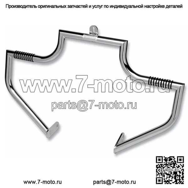Хромированная защита двигателя Linbar Lindby Highway Bar с подножками Harley Touring 1997-2016 гг. (Для: Harley-Davidson)
