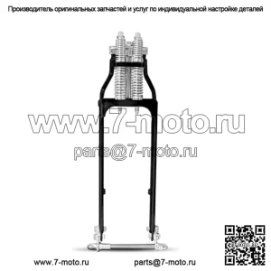 DNA 4 дюйма до 18 дюймов, черный Springer Wide Glide Front End Harley Chopper Softail Dyna (для: Harley-Davidson)