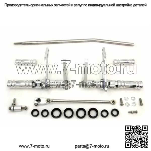 Полированные передние органы управления с подножками Harley Dyna Lowrider FXD FXDL (для: Harley-Davidson)