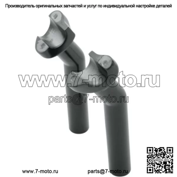 Black Pullback 6 стояков руля 1/2 дюйма Harley Dyna Softail XL (для: Harley-Davidson)