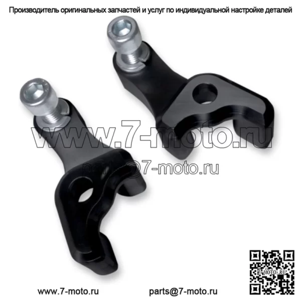 Комплект задних занижающих кронштейнов Covingtons черного цвета размером 1 дюйм Harley Touring Bagger Dresser 09+ (Для: Harley-Davidson)