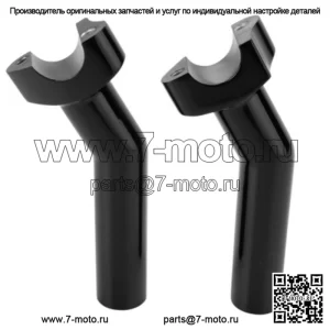 Black Pullback 5 стояков руля 1/2 дюйма Harley Dyna Softail XL (для: Harley-Davidson)