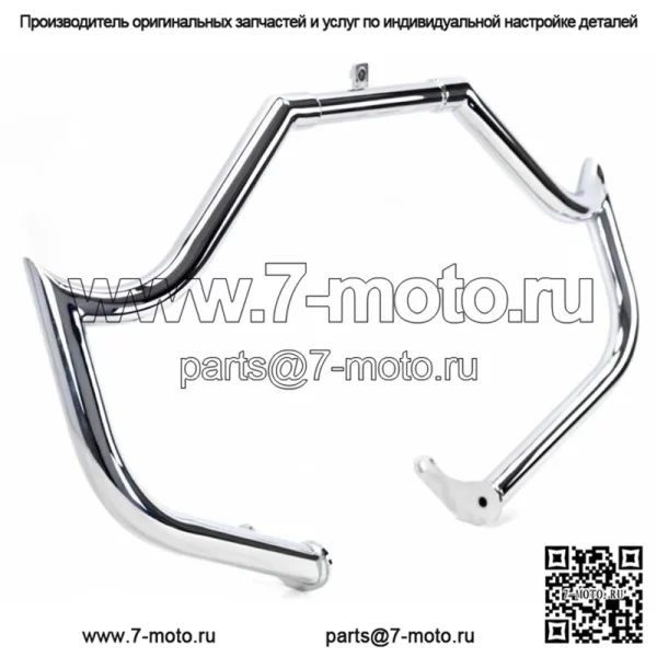 Защитная дуга двигателя Bad Dad 975 с хромированными наконечниками Harley Softail FLST FLS 00-17 (Для: Harley-Davidson)