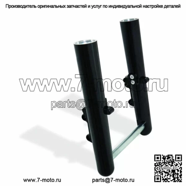 Комплект  Hot Legs, черный, гладкий, двойной диск, понижающая ось 08-13 Harley Touring (для: Harley-Davidson)