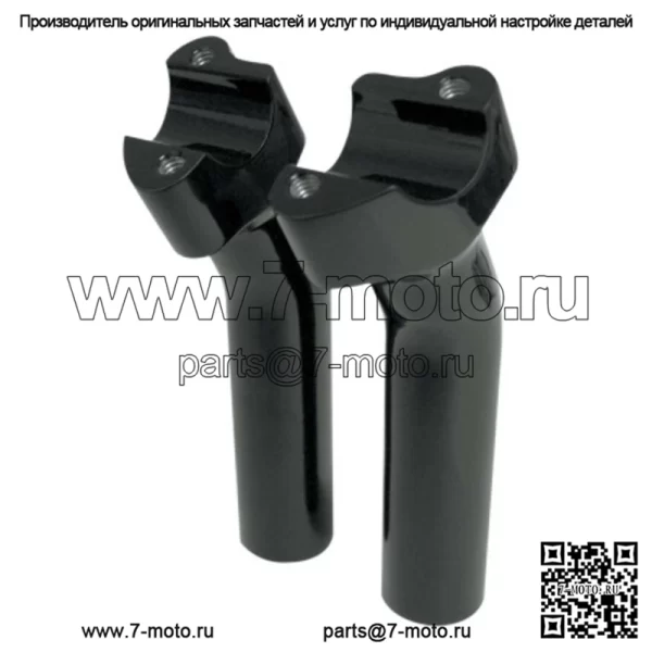 Глянцевый черный руль 5 1/2 Buffalo Рули с откидными выступами Harley Softail Dyna XL (Для: Harley-Davidson)