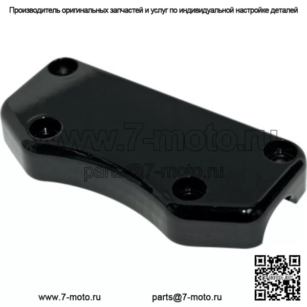 Black Smooth Buffalo Верхний зажим стойки руля Harley Custom (Для: Harley-Davidson)