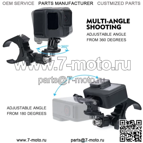 UTV ATV GoPro Кронштейн для каркаса поперечной устойчивости 1,75–2 дюйма. Алюминиевый монтажный кронштейн XPRITE (Для: более одного автомобиля) - Image 2
