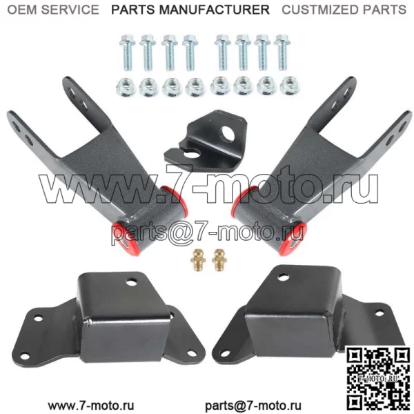 Для грузовика Chevy GMC 1500 C15 K15 1988-1998 годов выпуска 4 дюйма, комплект задних подвесок, скобы и вешалки