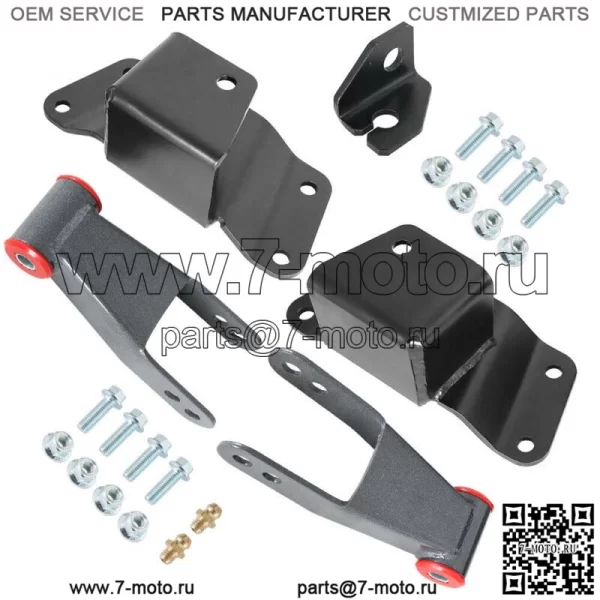 Для грузовика Chevy GMC 1500 C15 K15 1988-1998 годов выпуска 4 дюйма, комплект задних подвесок, скобы и вешалки - Image 2