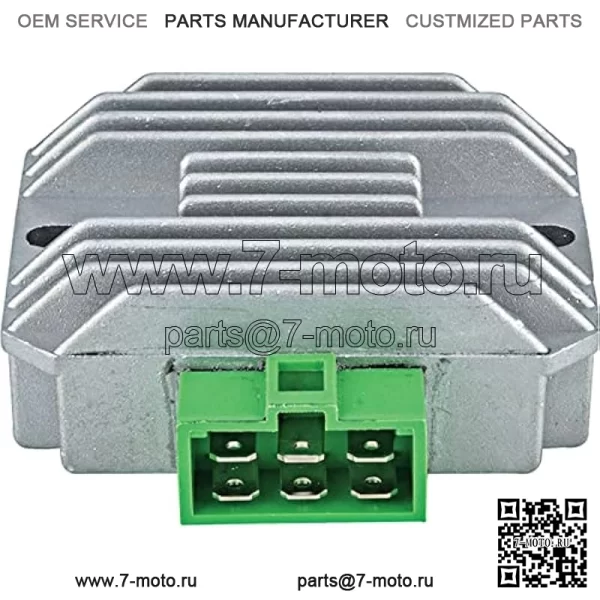 230-58018 Выпрямитель-регулятор напряжения, совместимый/заменяющий для Kawasaki Gator 425 445 F911, Gator 6X4 ALL 18HP M97348, Kawasaki 21066-2070, M97348 ESP2317 230-58018