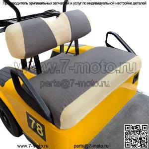 Комплект чехлов на сиденья гольф-кара для EZGO TXT RXV Club Car DS, серый, бежевый, размер S