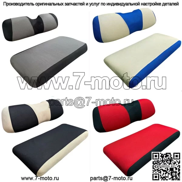 Комплект чехлов на переднее сиденье гольф-кара для EZGO RXV TXT Club Car DS Cart Parts - размер S - Image 2