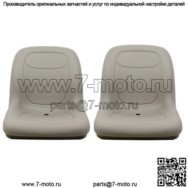 Пара серых виниловых сидений John Deere Gator (2 шт.) подходят для Turf TX TXTurf Worksite и XUV