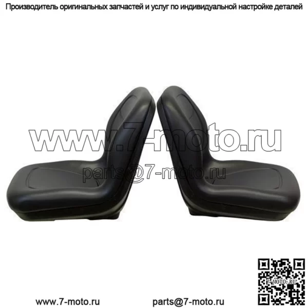 Пара черных виниловых сидений John Deere Gator (2 шт.) подходят для Turf TX TXTurf Worksite и XUV - Image 2