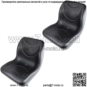 Два черных сиденья E-AM126149 (2 шт.) для John Deere Gator со сливным отверстием (M-Gator, E, Turf, TX 4X2, TH Turf, XUV550, 4X4 HPX, 4X2 Trail, 6X4 Trail++)