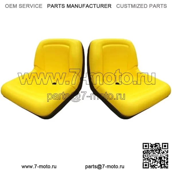 TRAC SEATS (2 сиденья) Желтое сиденье для John Deere Gator CS TS TX 4X2-15 дюймов, спинка — AM133476 - Image 2