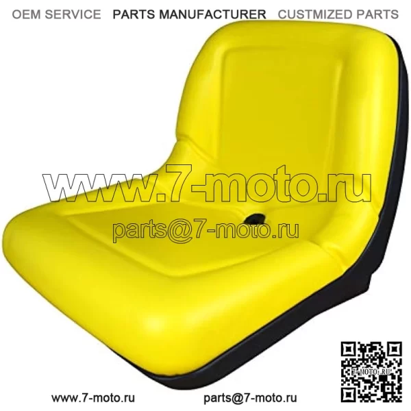 TRAC SEATS (2 сиденья) Желтое сиденье для John Deere Gator CS TS TX 4X2-15 дюймов, спинка — AM133476 - Image 3