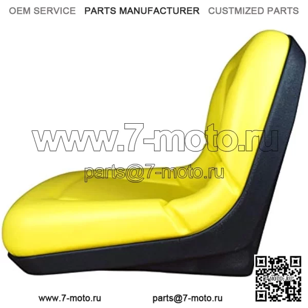 TRAC SEATS (2 сиденья) Желтое сиденье для John Deere Gator CS TS TX 4X2-15 дюймов, спинка — AM133476 - Image 5