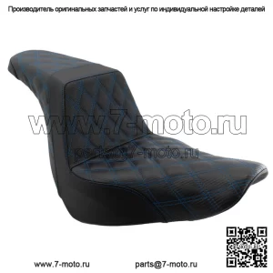 Сиденье Saddlemen Blue Step 2 Up с решетчатой ручкой Harley Softail Low Rider 18+ (Для: Harley-Davidson)