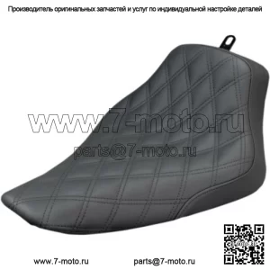Seatdlemen Black Renegade Lattice Stitch Solo Seat Harley 11-17 Softail FXS FLS (Для: Harley-Davidson)