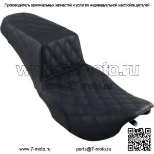 Seatledmen Black Full Rattice Stitch Step 2 Up Seat Harley 97-07 Touring FLHR/X (Для: Harley-Davidson)