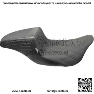 Le Pera Kickflip Vinyl Black Diamond Gripp Tape Seat 2 Up Harley 2008+ Touring (Для: Harley-Davidson)