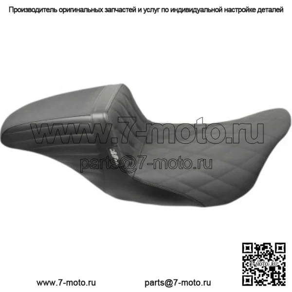 Le Pera Kickflip Vinyl Black Diamond Gripp Tape Seat 2 Up Harley 2008+ Touring (Для: Harley-Davidson)