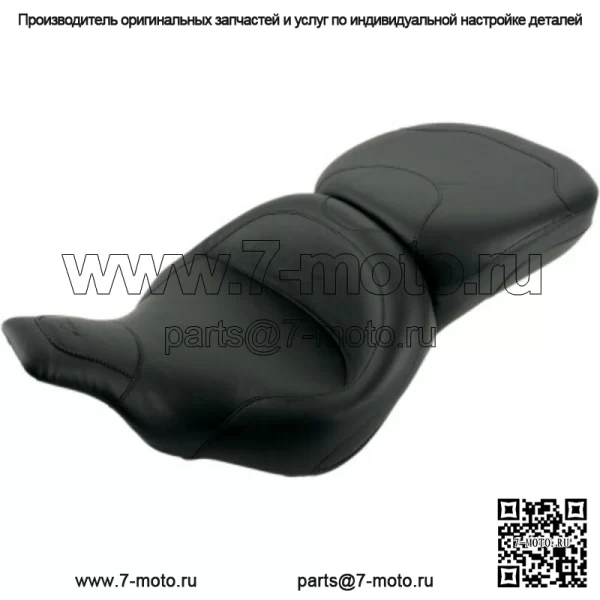 Mustang Standard Wide Smooth One Piece 2 Up Touring Seat 97-07 Harley FLHT FLTR (Для: Harley-Davidson)