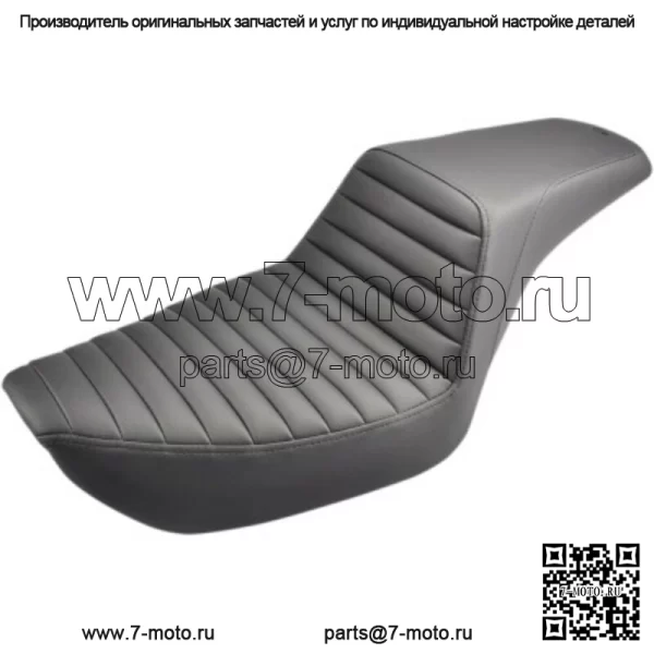 Seaddlemen Step Up Black Tuck And Roll Stitch 2 Up Seat Harley 1996-2003 Dyna FXD (Для: Harley-Davidson)