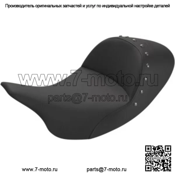 Сиденье Saddlemen с черными шипами Lariat Низкопрофильное сиденье водителя Solo Harley Touring 08+ (Для: Harley-Davidson)