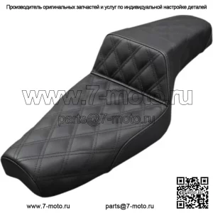 Saddlemen Step 2 Up Lattice Stitch Black Seat 4.5 Tank Harley 2004+ XL Sportster (Для: Harley-Davidson)