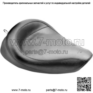 Mustang Black Standard Touring Smooth Vinyl Seat Solo Seat Harley Dyna 04-05 (Для: Harley-Davidson)