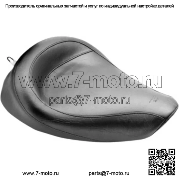 Mustang Black Standard Touring Smooth Vinyl Seat Solo Seat Harley Dyna 04-05 (Для: Harley-Davidson)