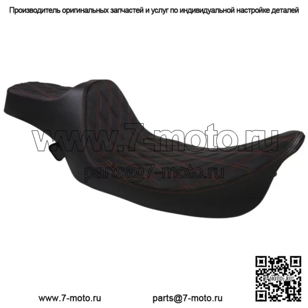 Drag Extended Reach Predator III 3 Red Diamond Black Seat 99-07 Harley FLHR FLHX (Для: Harley-Davidson)